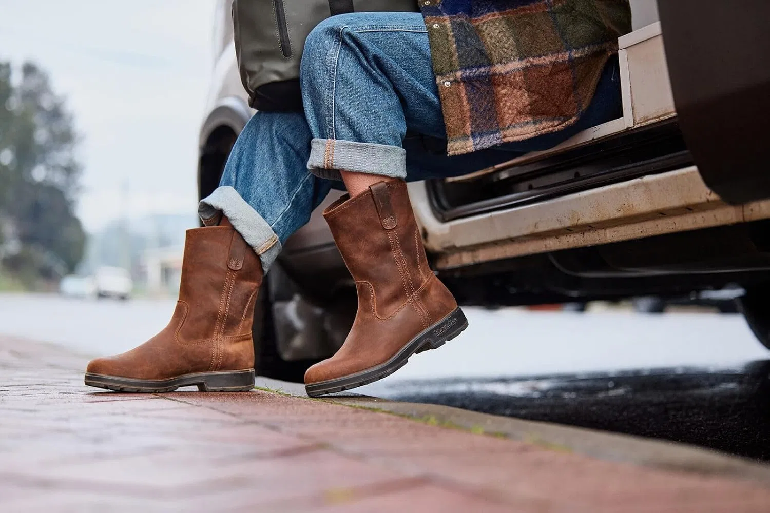Женские укороченные рабочие ботинки Blundstone Original Rigger Boot, Teak Wood — фото 3