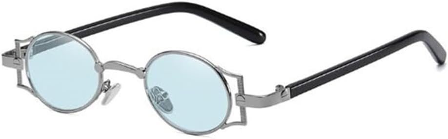 

Маленькие круглые солнцезащитные очки в стиле стимпанк для мужчин, винтажные очки в оправе из сплава, круглые очки для женщин, уличные очки с защитой от УФ-излучения UV400 HDUBFY, 2