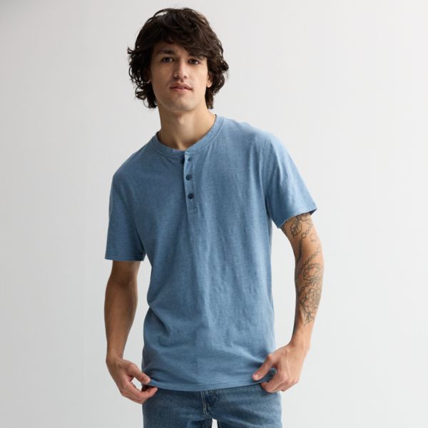 

Мужская базовая полосатая футболка с коротким рукавом Henley Sonoma Goods For Life, синий