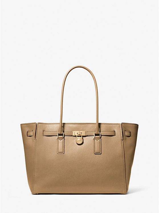 

Большая кожаная сумка-шоппер Hamilton Moderne Michael Kors, бежевый