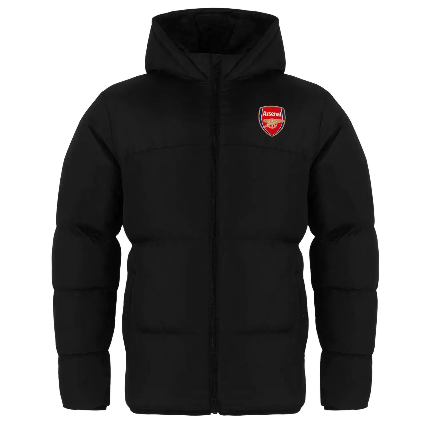 Детская куртка стеганая с капюшоном Arsenal FC, черный
