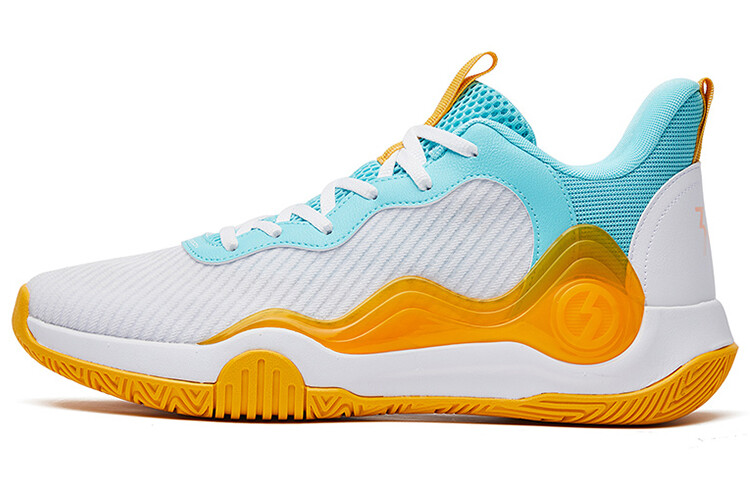 

Баскетбольные кроссовки Basketball Shoes Men Low-Top 361 Degree White/light Blue/orange 361°