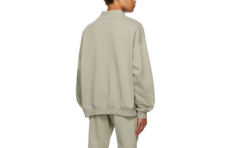 SS22 Толстовка мужская пыльно-зеленая Fear Of God Essentials, зеленый — фото 4