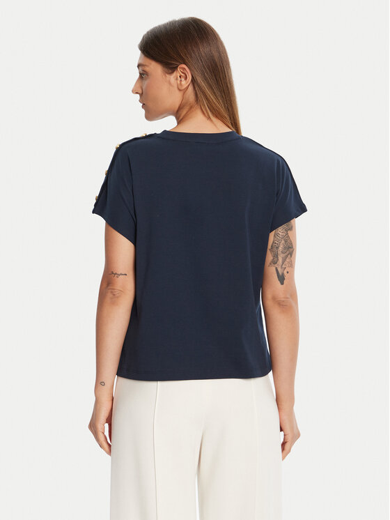 Футболка regular fit Gold Button WW0WW47455 Tommy Hilfiger, синий — фото 3