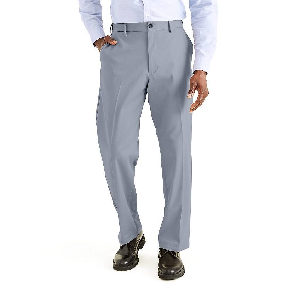 

Мужские брюки Dockers Stretch Easy цвета хаки с плоской передней частью классического кроя, цвет Burma Gray