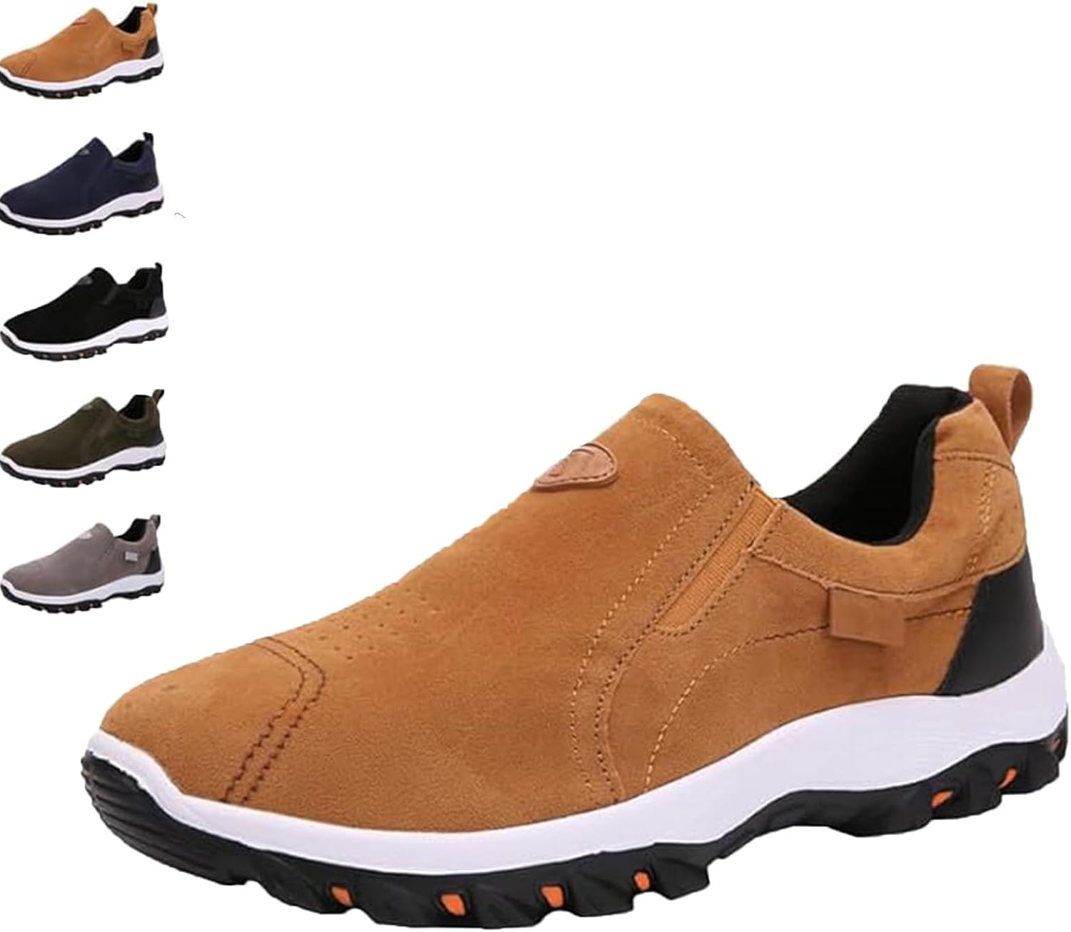 

Ортопедические кроссовки, спортивная обувь для мужчин с удобной посадкой, ортопедические прогулочные туфли для мужчин, мужские кроссовки с поддержкой свода стопы, повседневные нескользящие кроссовки для улицы Stalklene, коричневый