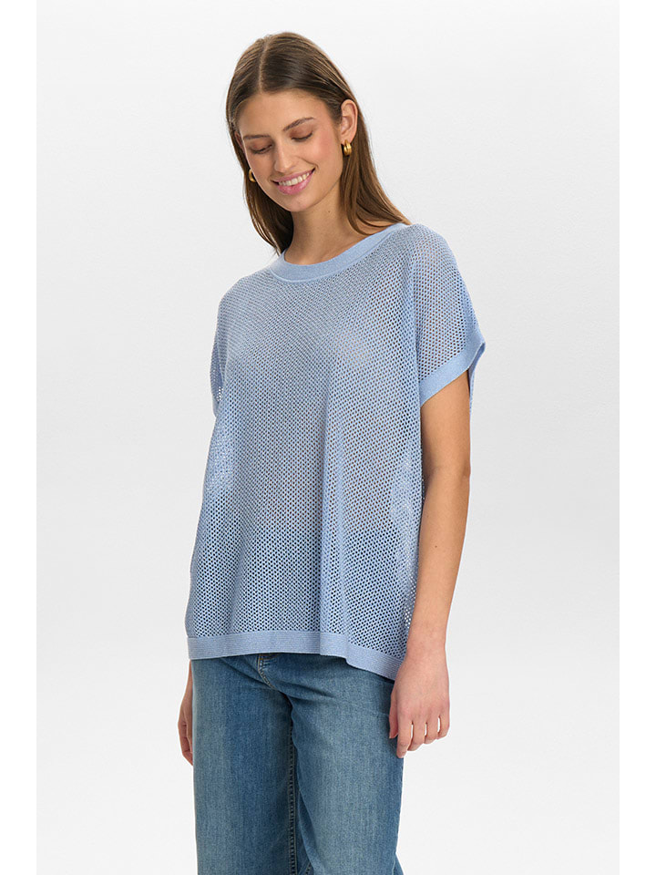 

NÜMPH Светло-голубая вязаная рубашка