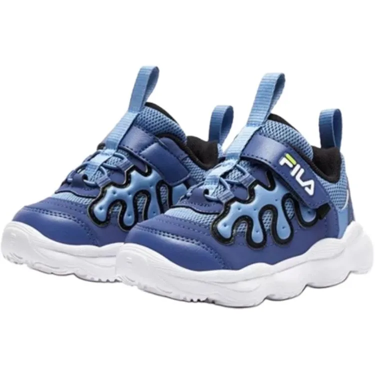 FILA KIDS Низкие детские кроссовки с противоскользящей подошвой, амортизацией и устойчивостью к истиранию, синие — фото 3