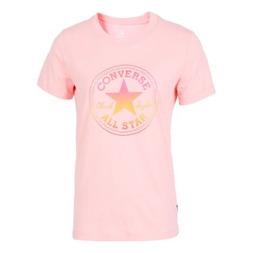 

Футболка alphabet pattern printing round neck short sleeve pink Converse, розовый