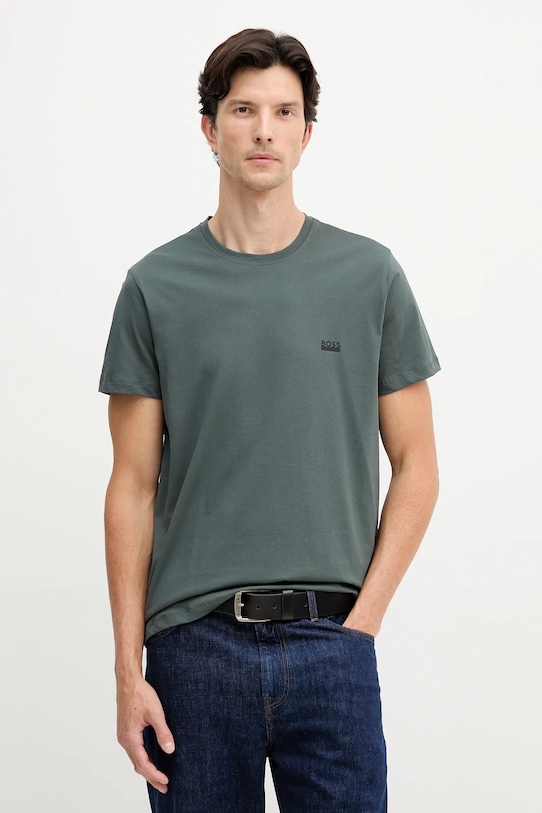 

Хлопковая футболка Boss, зеленый