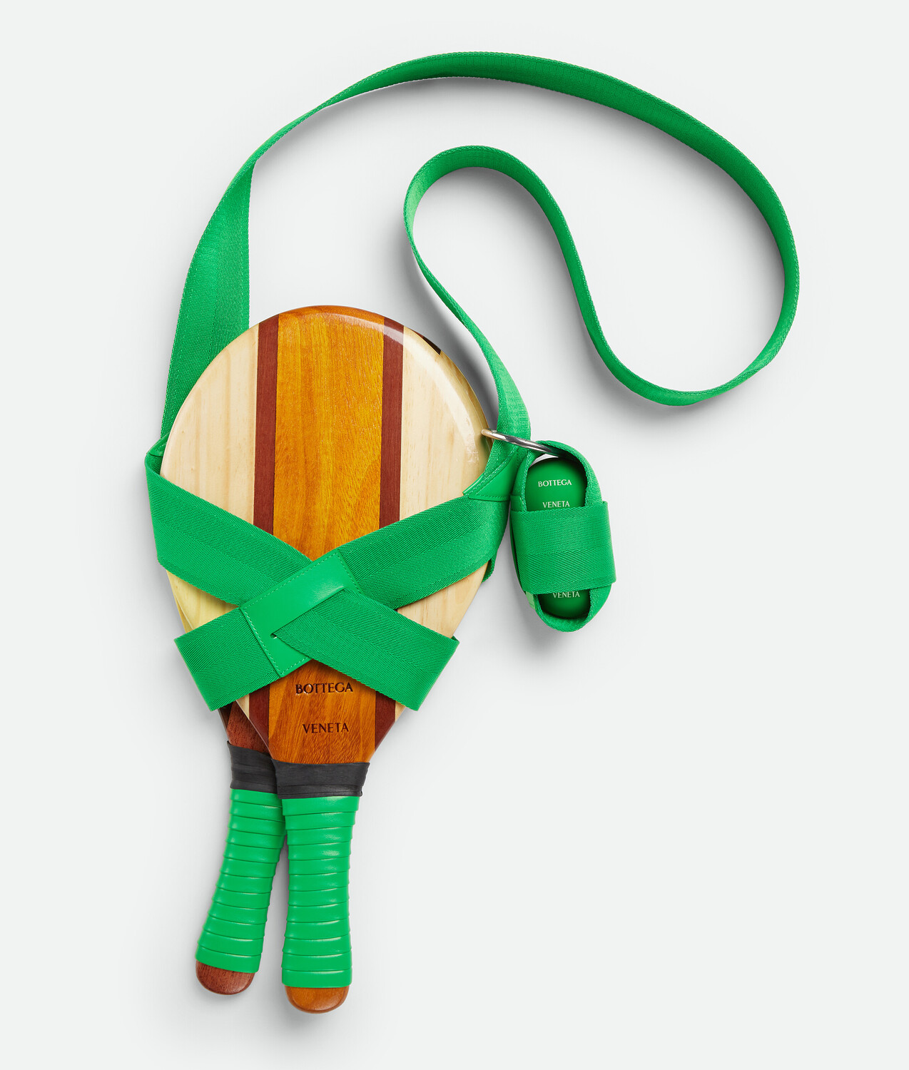 

Frescobol carioca beach bats BOTTEGA VENETA, попугайчик/глянцевая древесина