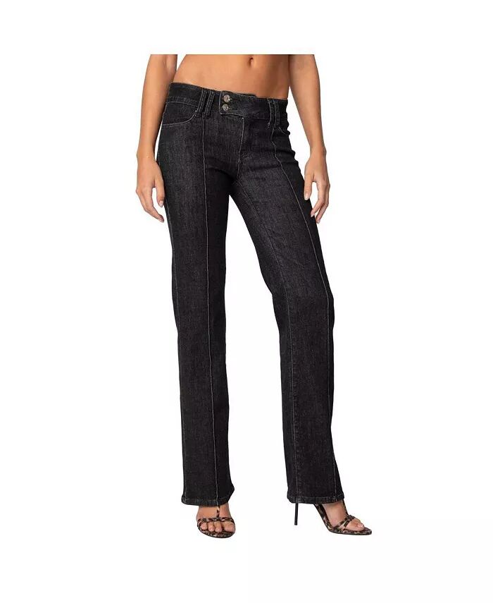 

Женские джинсы Avril Boot Cut с низкой посадкой Edikted, черный