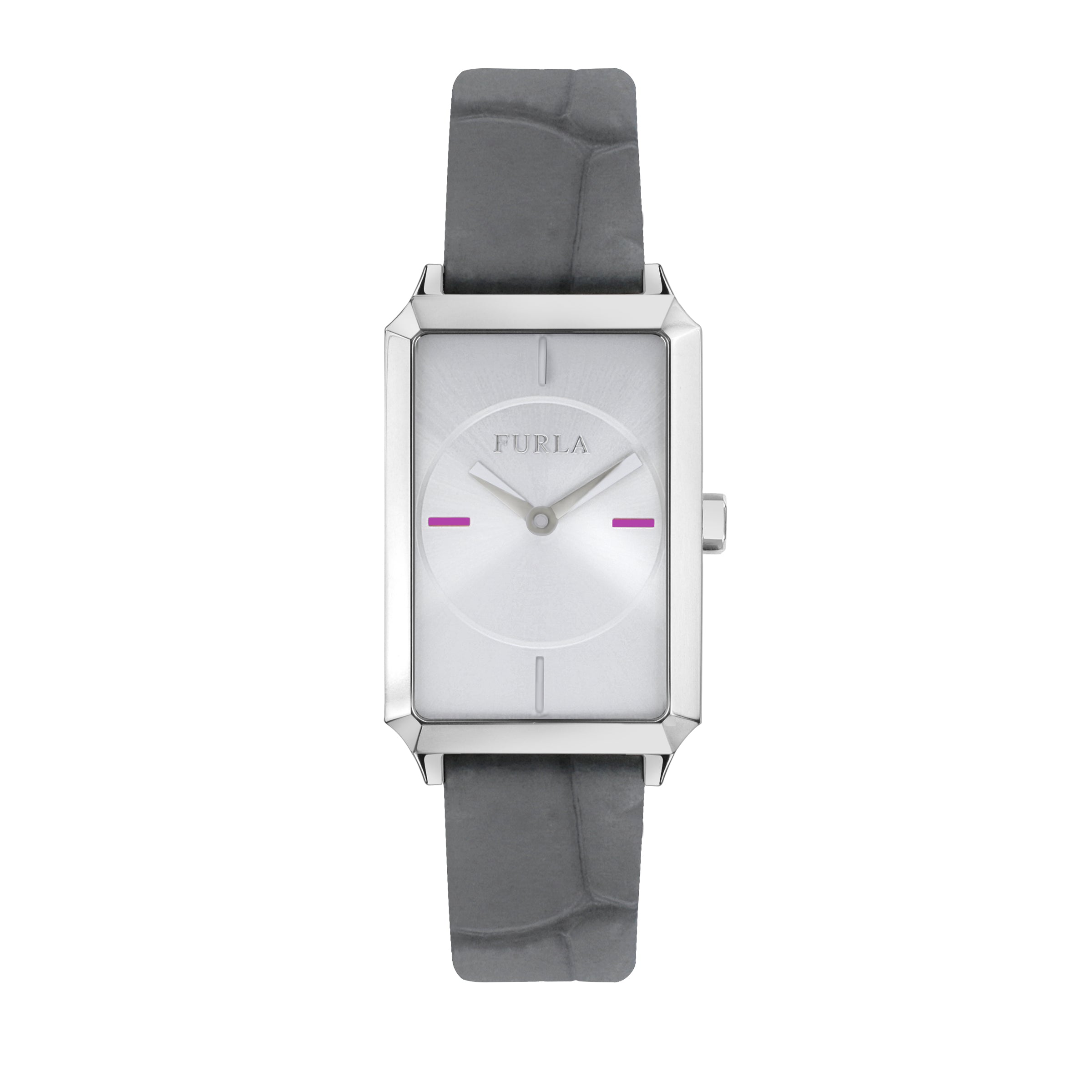 

Женские часы Furla Diana с серебристым циферблатом из телячьей кожи, серый