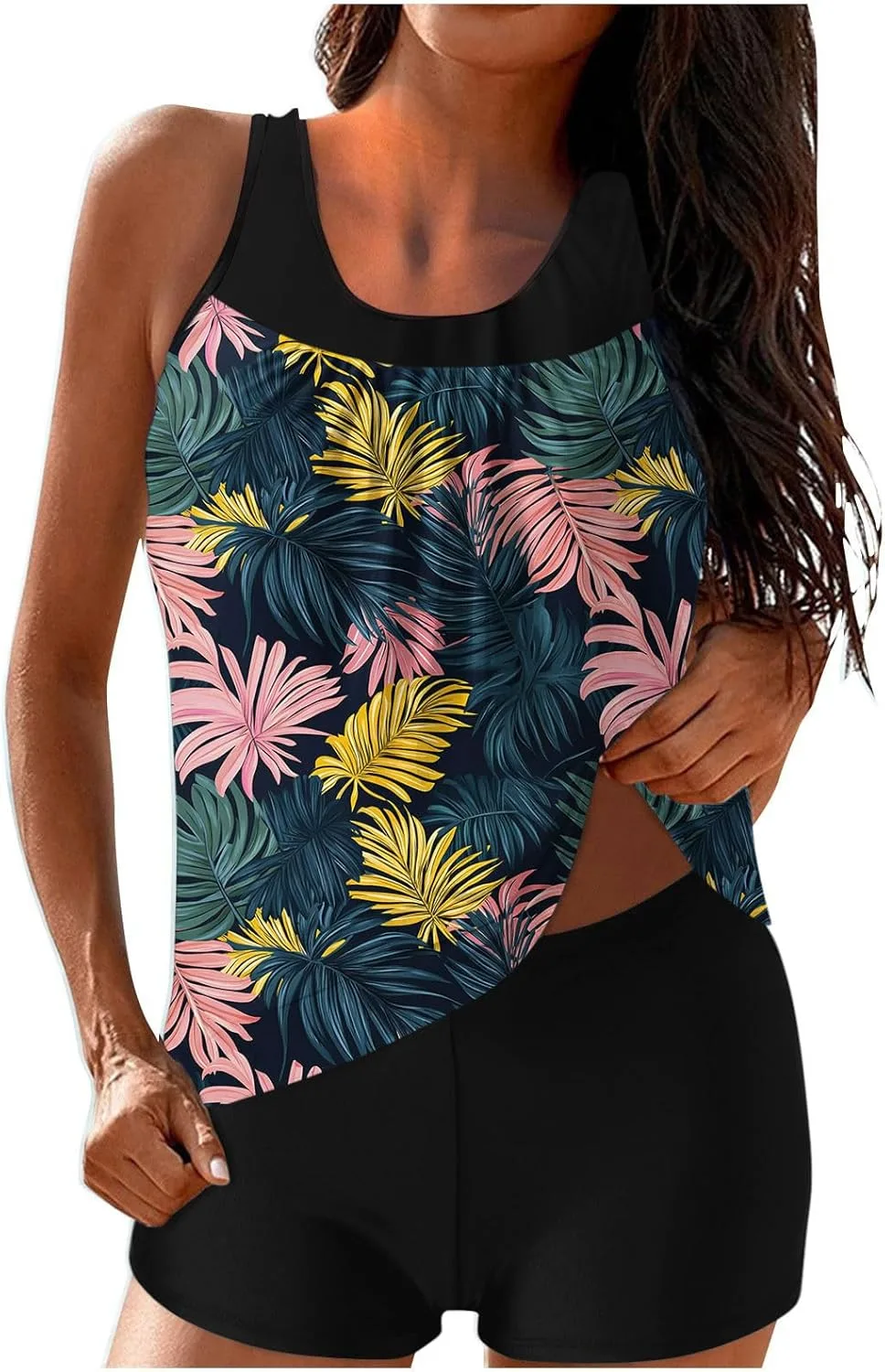 

Купальник для женщин 2 Piece с топом и шортами Tummy Control Furundly