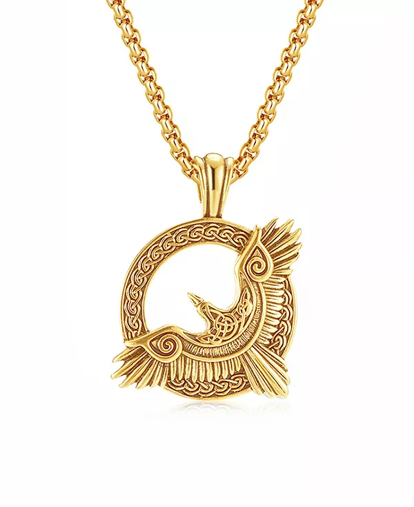 

Ожерелье с подвеской из нержавеющей стали в виде золотого орла Rhona Sutton, gold