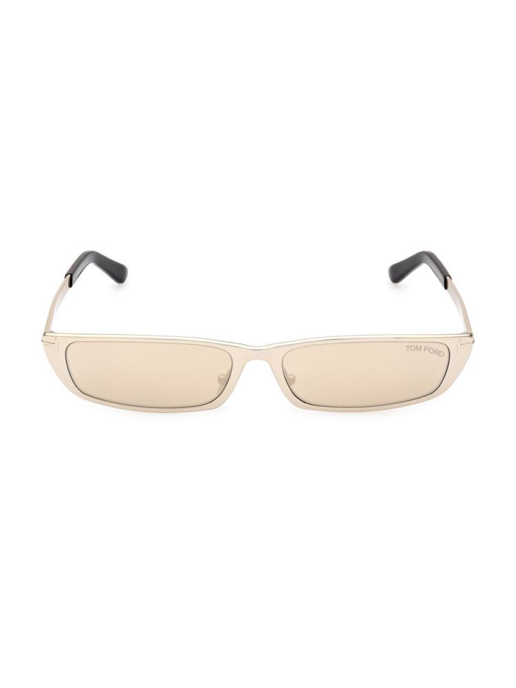 

Прямоугольные солнцезащитные очки Everett 59MM Tom Ford, цвет Pale Gold