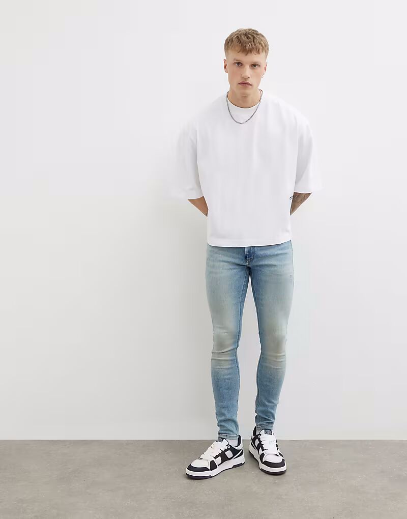 

River Island Spray на узкие джинсы синего цвета - светлый