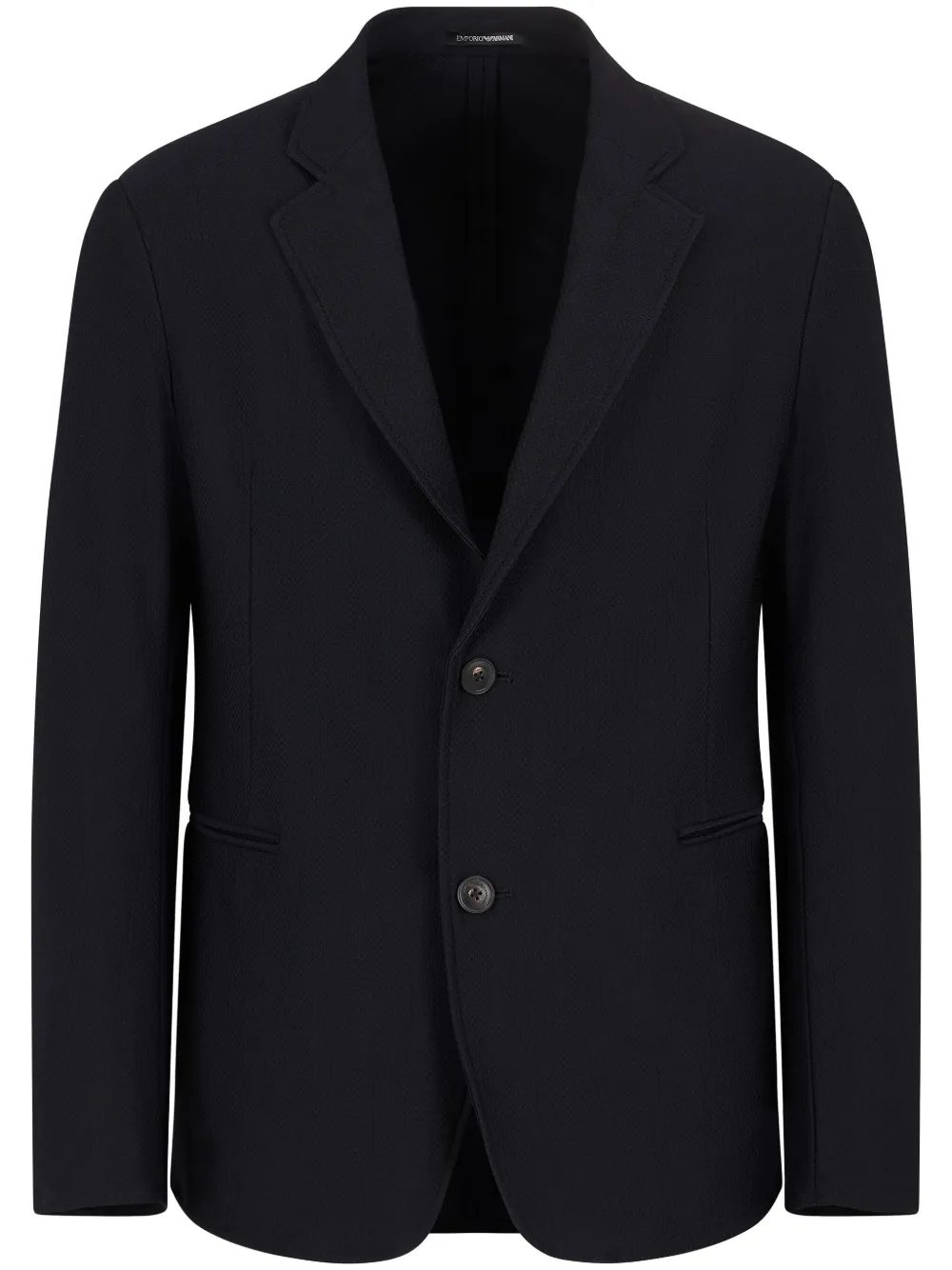 

Однобортный пиджак с узором EMPORIO ARMANI, синий