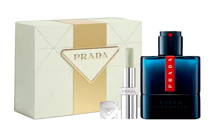 Набор Prada: мужская туалетная вода Luna Rossa Carbon и бальзам для губ, 50 мл + #U000 — фото 2