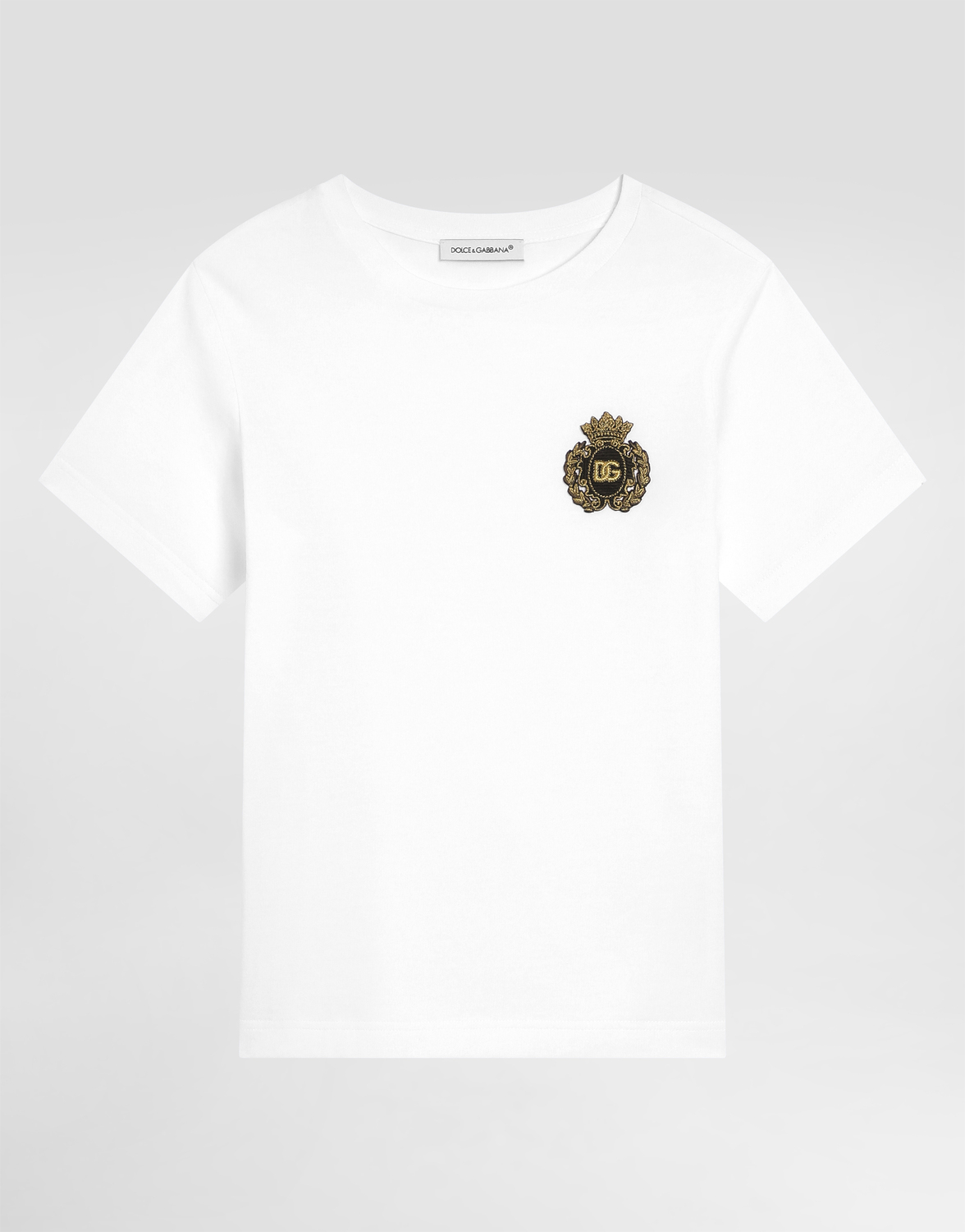 

Футболка из джерси с гербовой нашивкой DG Dolce&Gabbana, белый