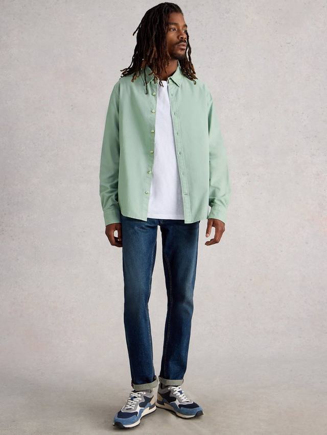 

Брютон длинный рукав хлопковая рубашка White Stuff, Light Green