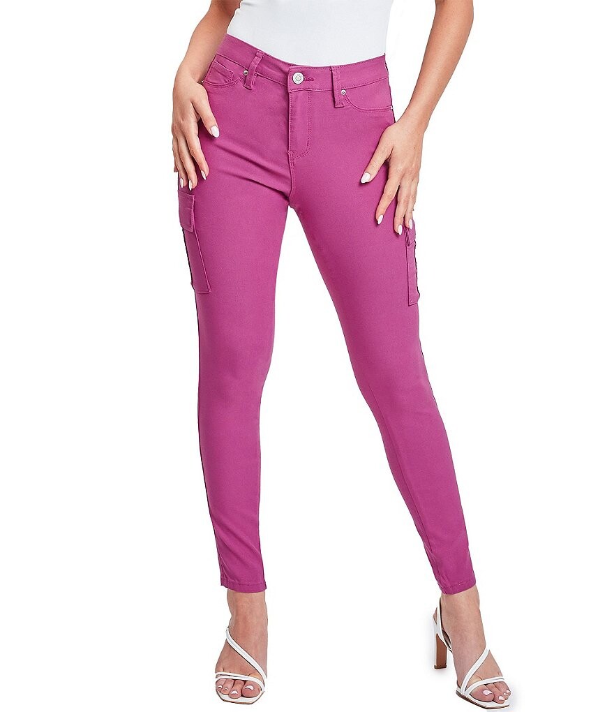 

YMI Jeanswear Джинсы-карго скинни гиперстрейч со средней посадкой, розовый