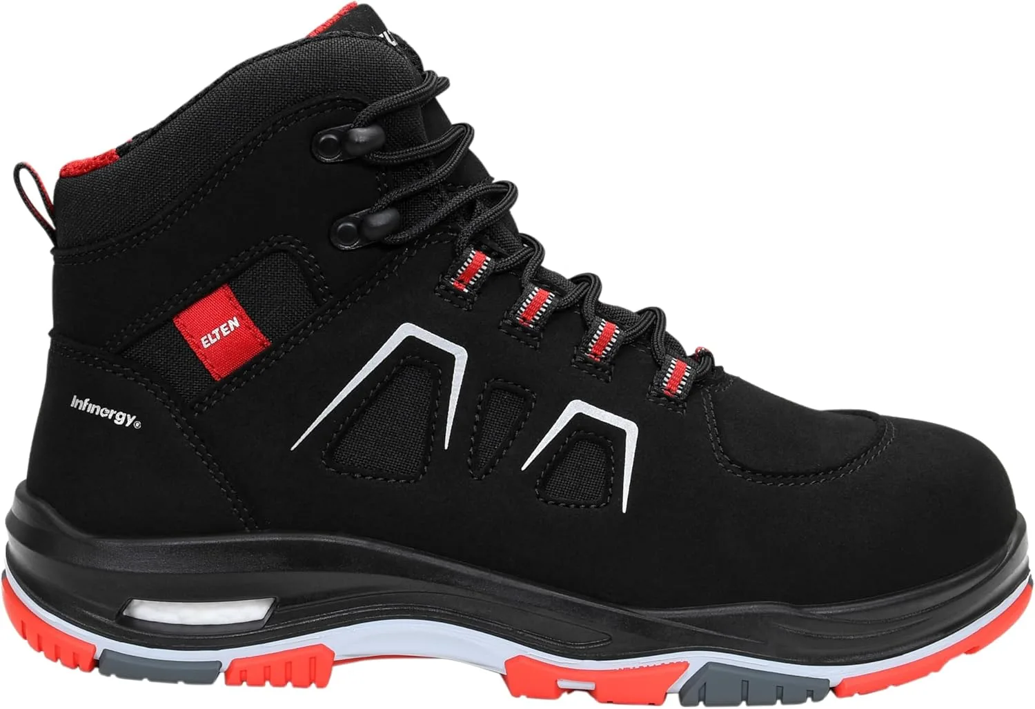 Защитные ботинки ELTEN Unisex Alan Xxtp Black-Red Medium Esd S3s, черный — фото 2