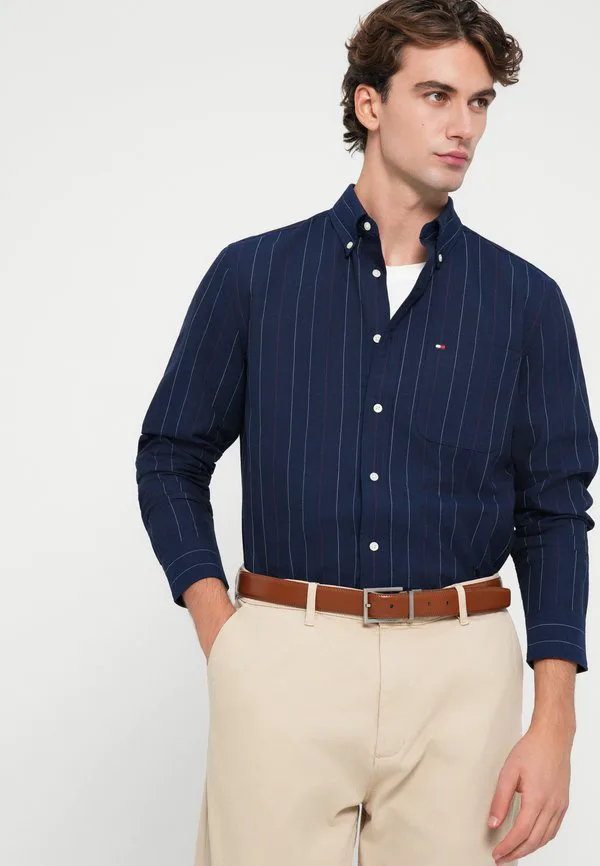 Рубашка в полоску стандартного кроя, рубашка оксфорд. Tommy Hilfiger, Preppy Navy — фото 4