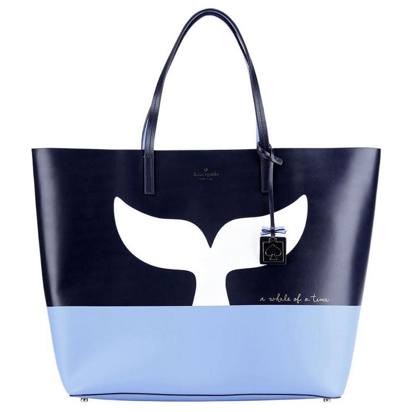 

Kate Spade Кожаная женская сумка через плечо синяя и тёмно-синяя