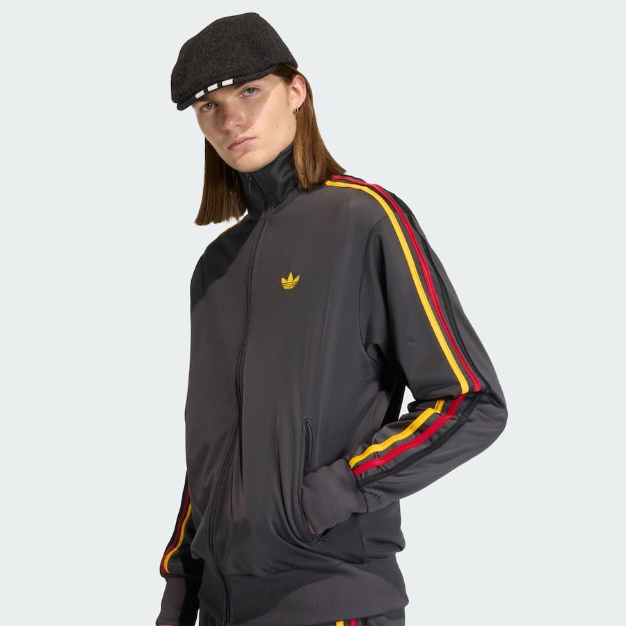 Толстовка с капюшоном на молнии ADIDAS ORIGINALS Firebird, черный — фото 2