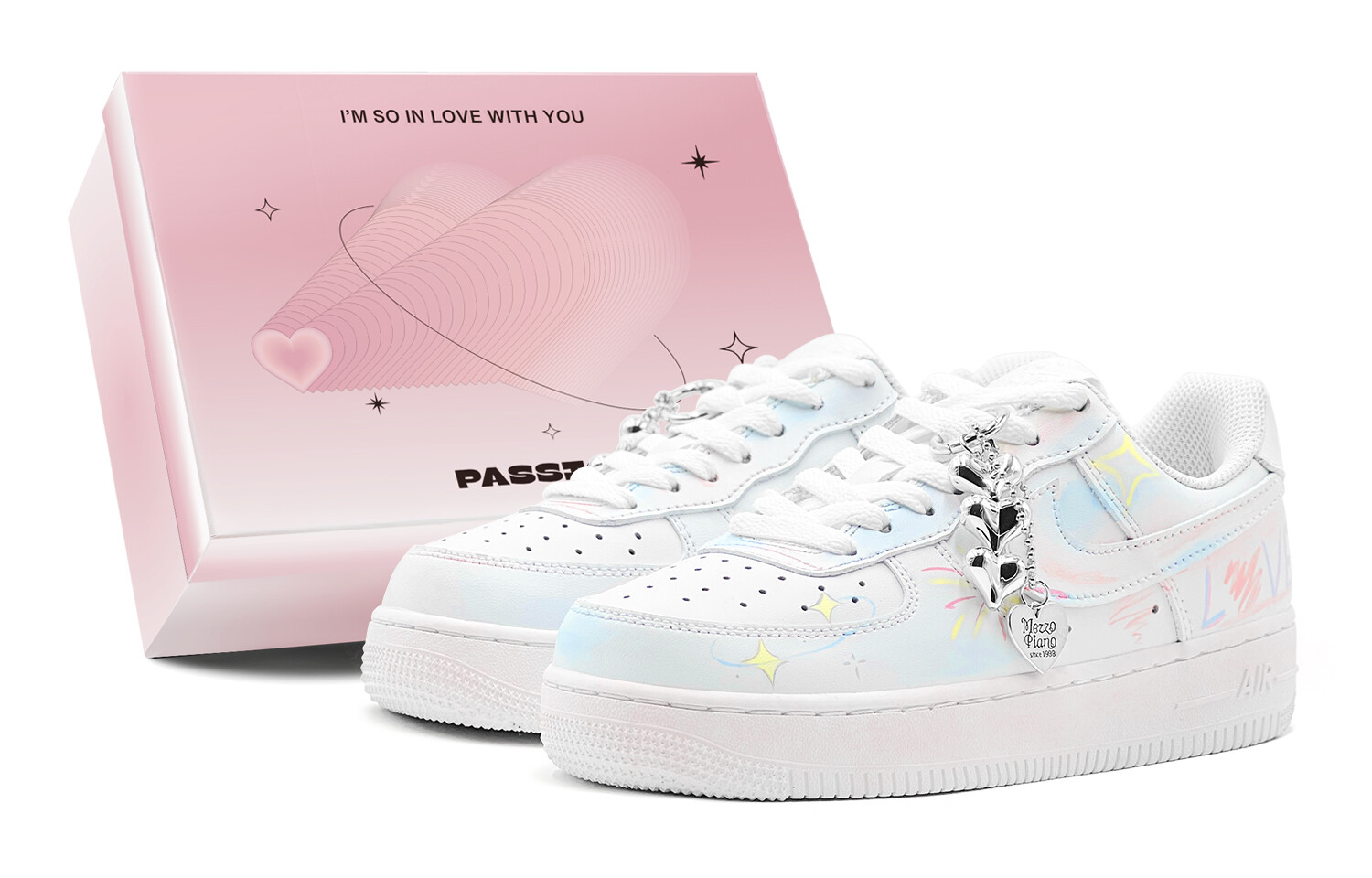 

Кроссовки Nike Air Force 1 Skateboarding Shoes Women's Low-top Yellow, голубой, Синий, Кроссовки Nike Air Force 1 Skateboarding Shoes Women's Low-top Yellow, голубой