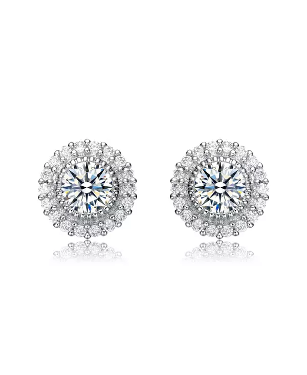 

Серьги-Гвоздики с покрытием из белого золота и прозрачными кубическими цирконами Rachel Glauber, white