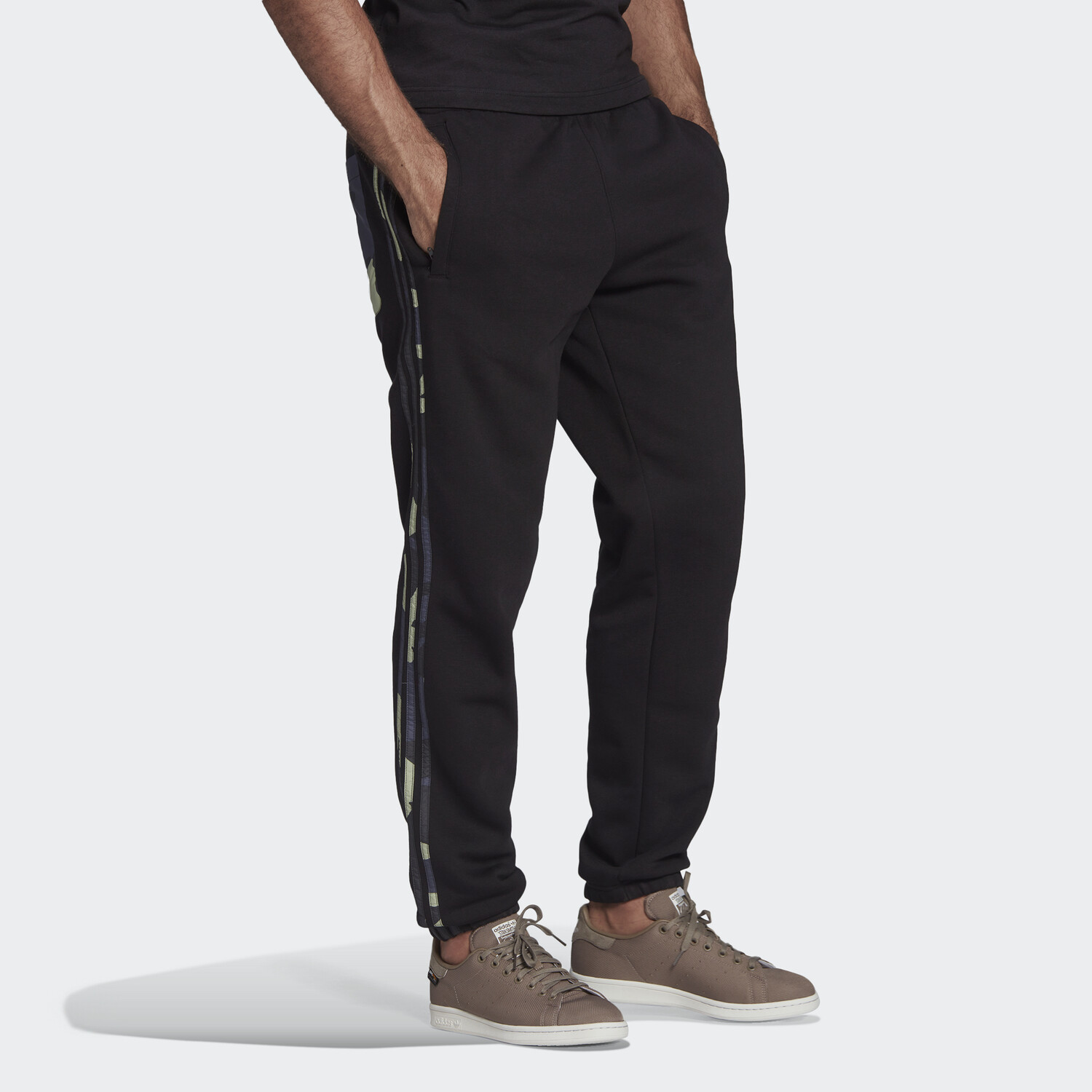 Adidas Originals Мужские трикотажные спортивные штаны, цвет Black — фото 4