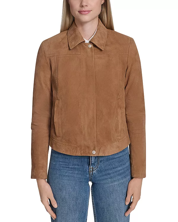 

Замшевая куртка Cole Haan, коричневый