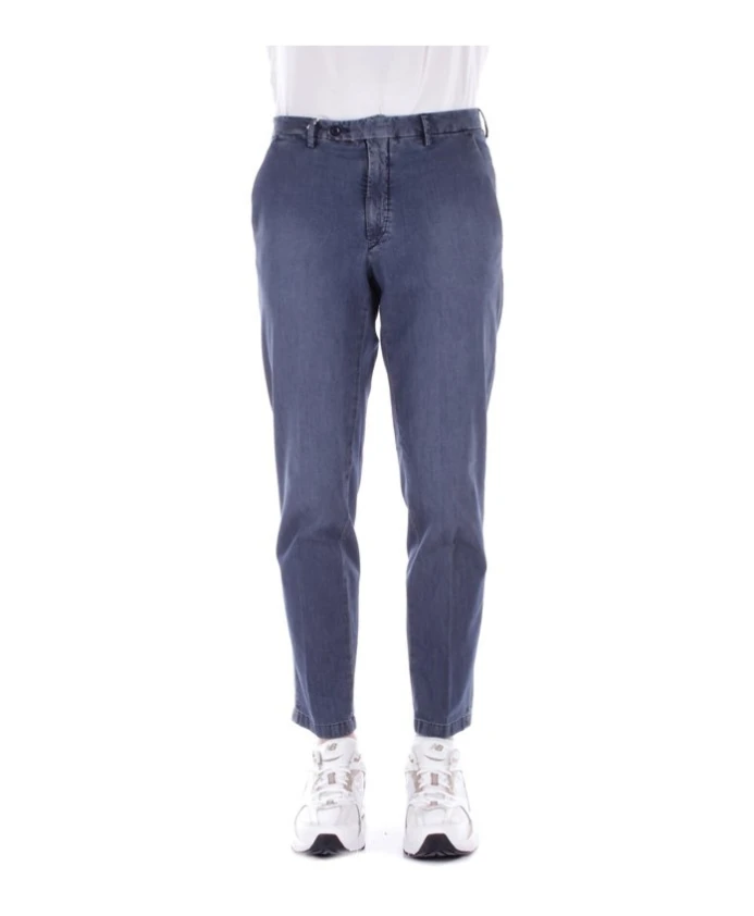 

Синие мужские брюки, застежка на молнию и пуговицу. Briglia, синий