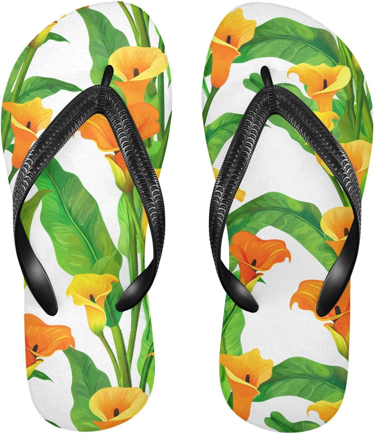 

Мужские пляжные шлепанцы Calla Foliage белого цвета, резиновые, противоскользящие, летние, для душа и прогулок Sinestour