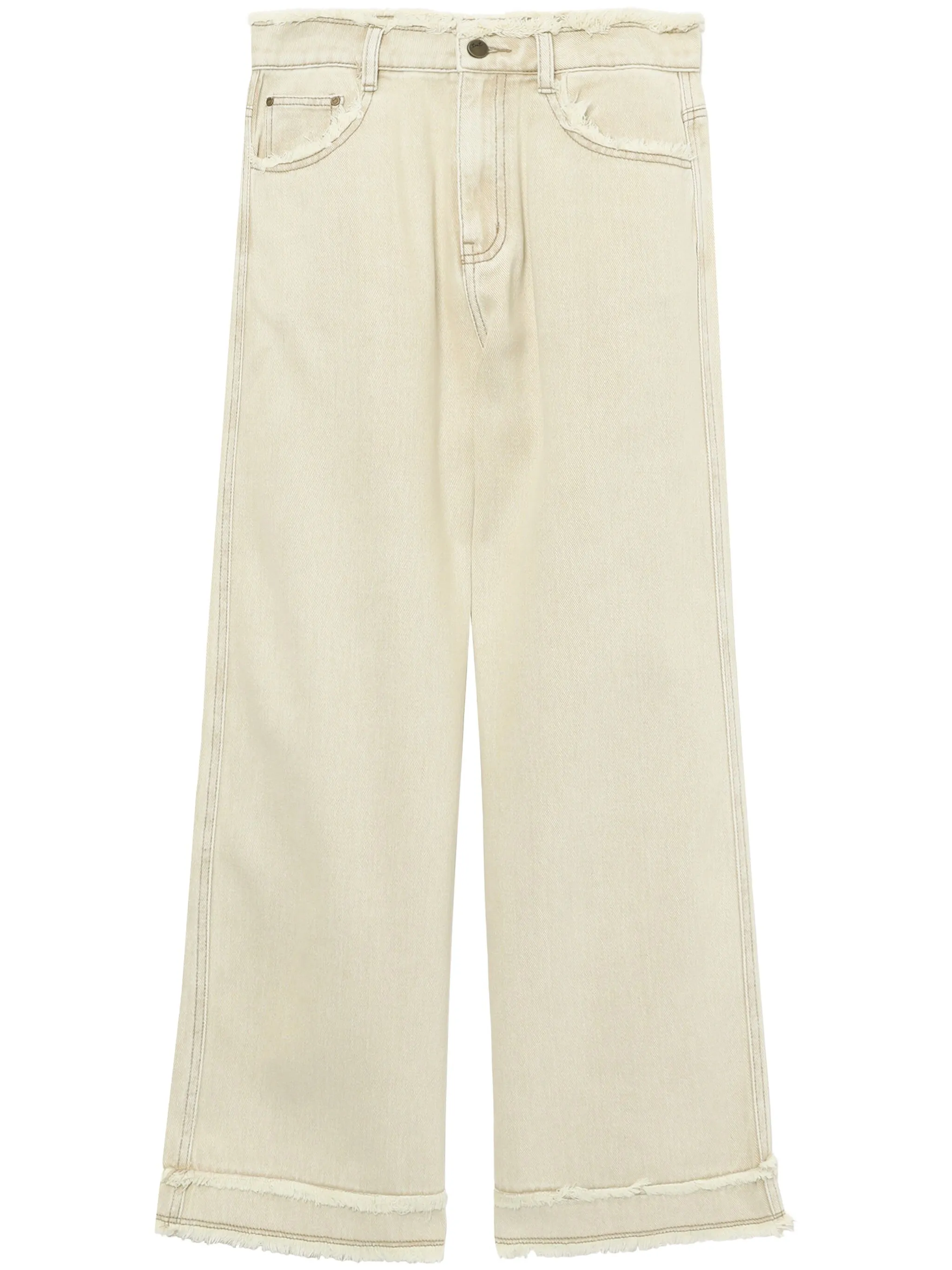 

Широкие джинсы с необработанными краями Tout A Coup, нейтральный