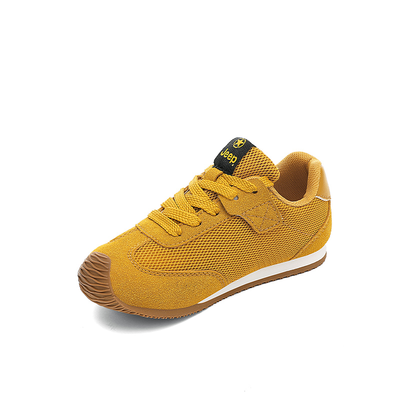 Jeep Детские скейтерские кроссовки Running Collection низкие, дышащие, легкие, с амортизацией, бесшумные, нескользящие, желтые — фото 4