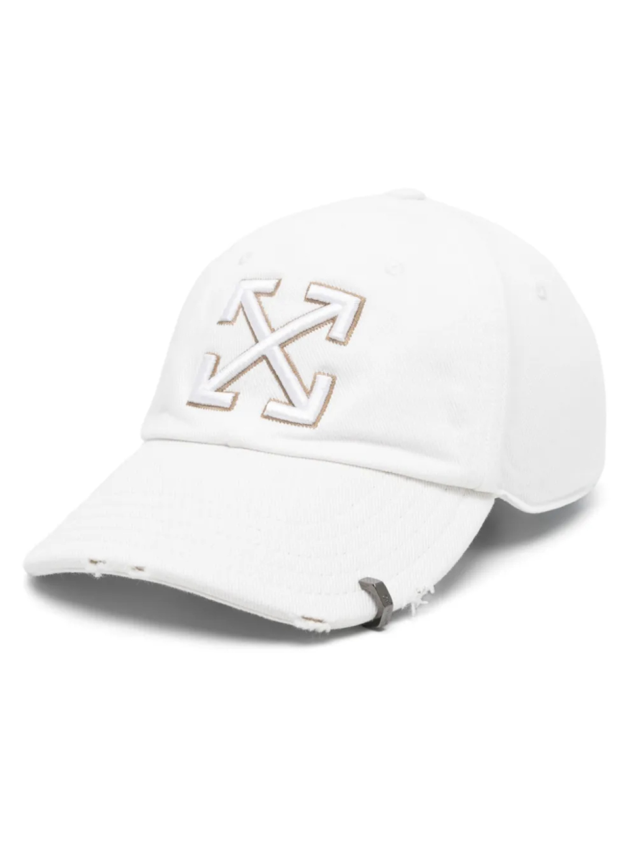 

Off-White джинсовая бейсболка с эффектом потертости, белый