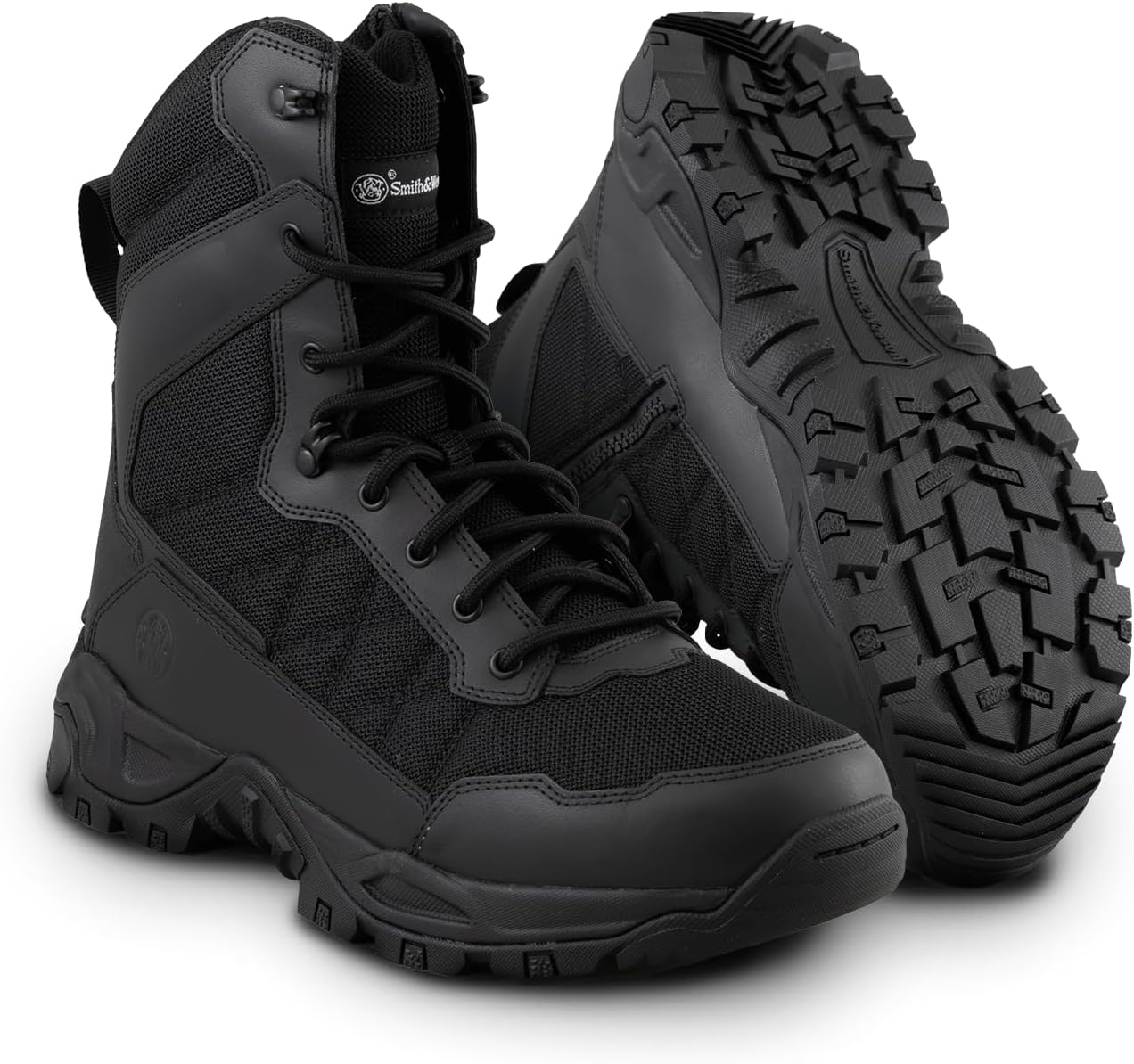 

Ботинки Smith Wesson - Scout 8 с боковой застежкой-молнией для жаркой погоды, дышащие, легкие тактические ботинки для активного отдыха/мотоцикла/походов Smith & Wesson, черный