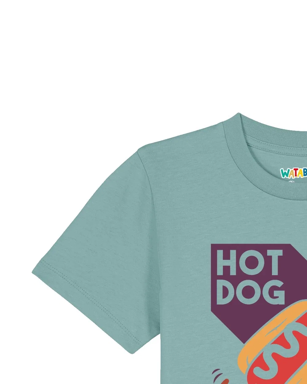 Футболка Hot Dog, Wat? Apparel, teal monstera — фото 3