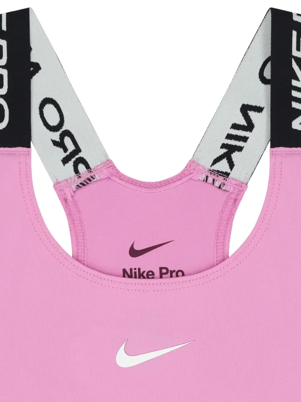 Топ с принтом логотипа Nike Kids, розовый — фото 3