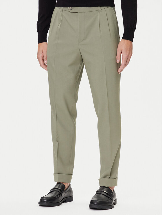 

Брюки из ткани tapered fit C-Perin-DPL 50545822 Boss, зелёный