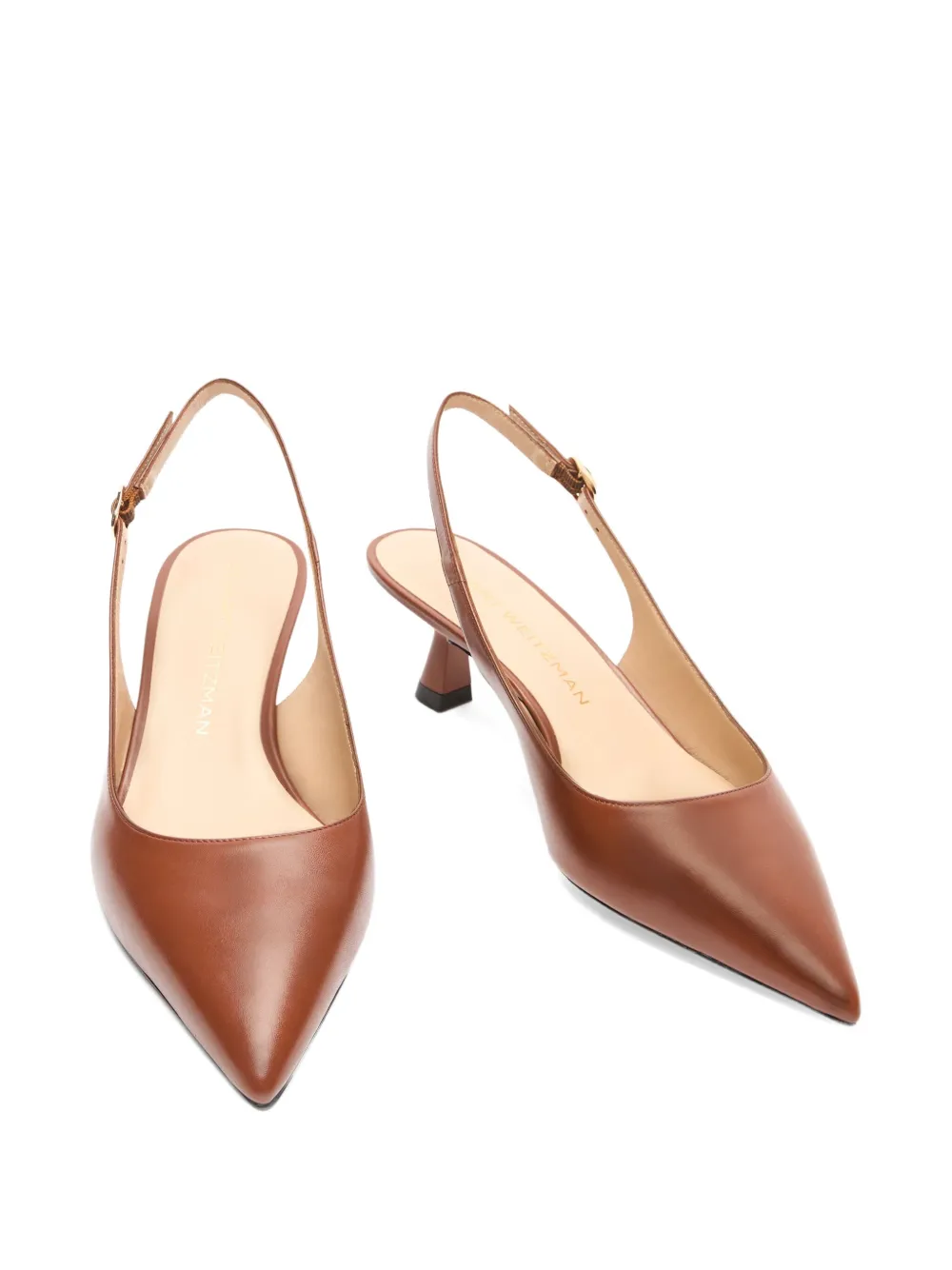Туфли Sculpt 35 с ремешком на пятке Stuart Weitzman, коричневый — фото 3