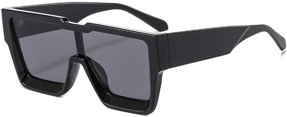 

Крупные цельные квадратные солнцезащитные очки для женщин, модные солнцезащитные очки в больших оправах для мужчин и женщин, очки с защитой от УФ-излучения UV400 generic, C1black-black