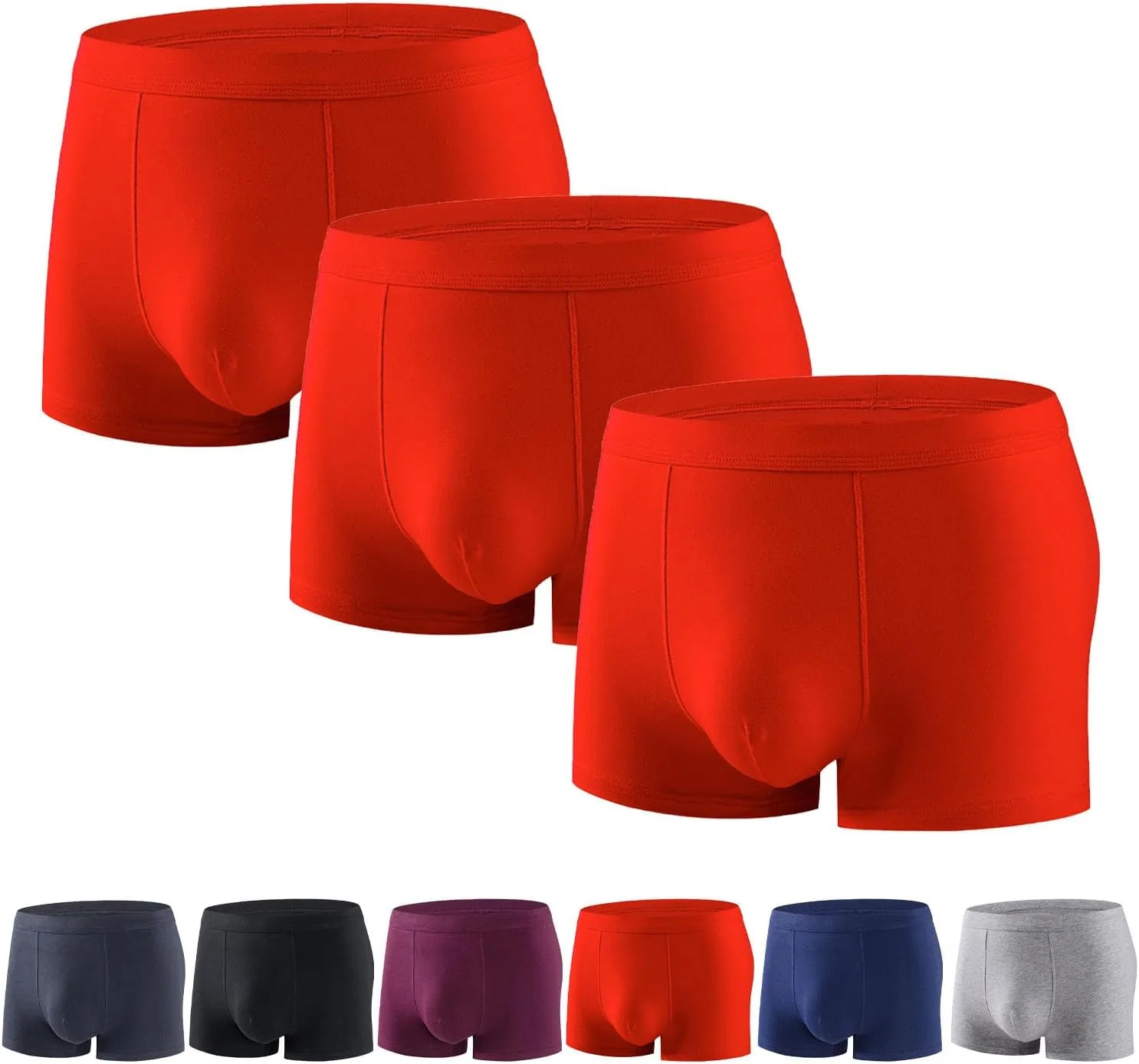 Трусы боксеры, впитывающие, хлопковые, 3pcs-d