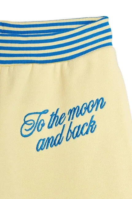 Спортивные штаны с вышивкой To the moon Mini Rodini, желтый — фото 3