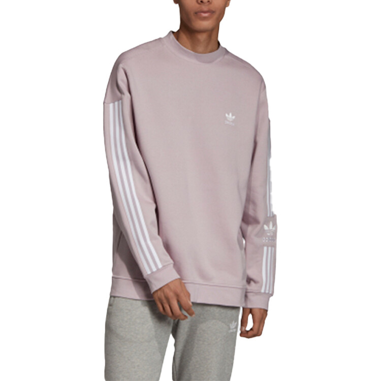 Толстовка мужская светло-розовая фиолетово-серая Adidas Originals, серый — фото 3