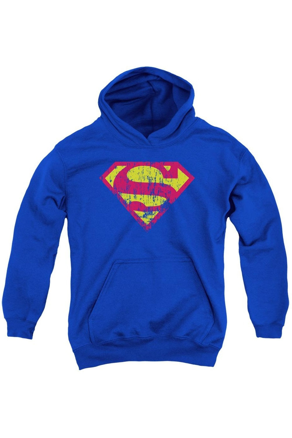 

Толстовка с капюшоном и потертым логотипом Superman Classic Gildan, синий