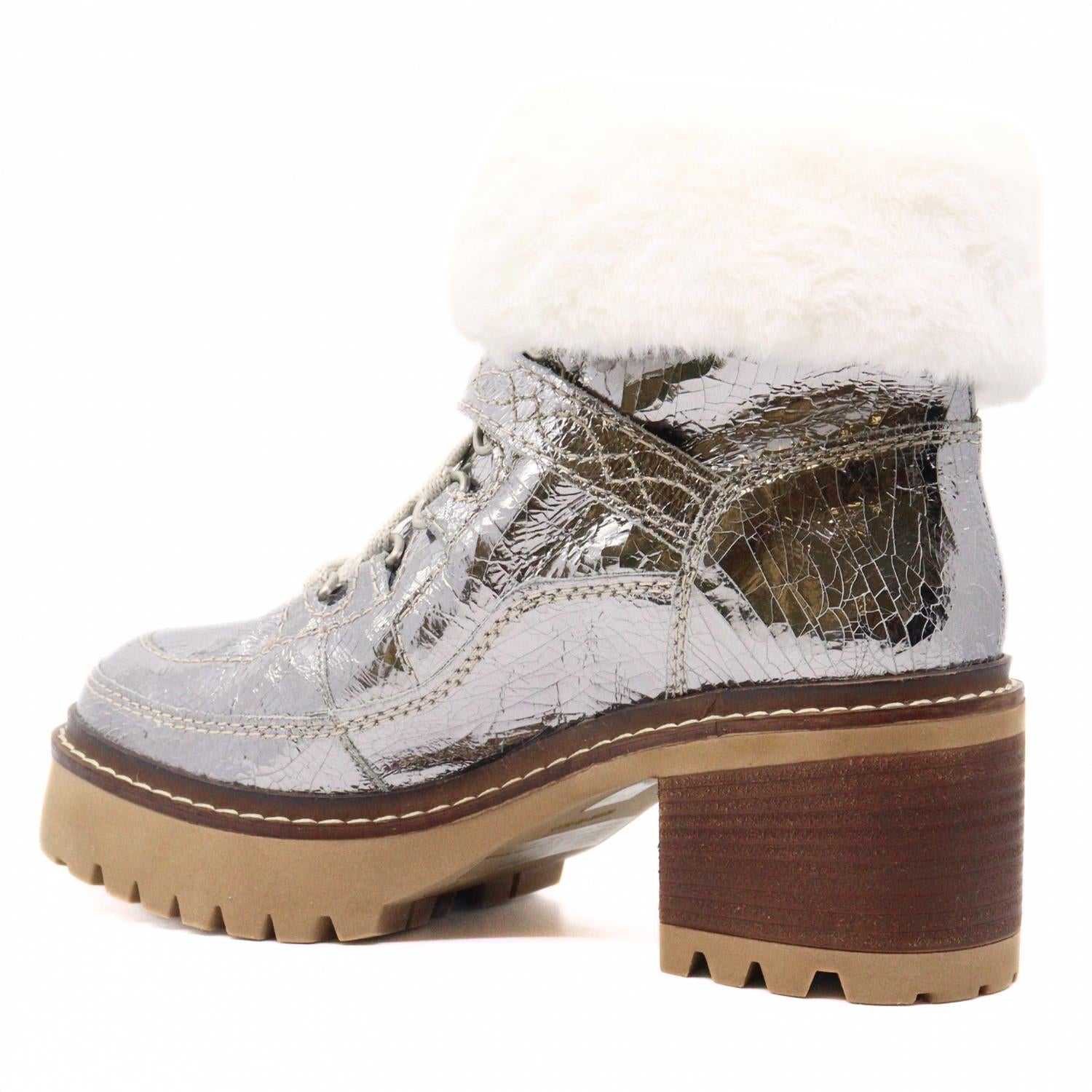 Женские уютные ботинки Jasper Hiker в бледно-металлическом оттенке Free People, Pale Pewter — фото 2